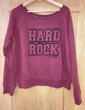 Retro Hard Rock Cafe Four Winds  Pullover Size XL, Burgandy, Long Sleeve