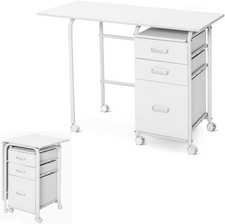 Folding Computer Desk Rolling