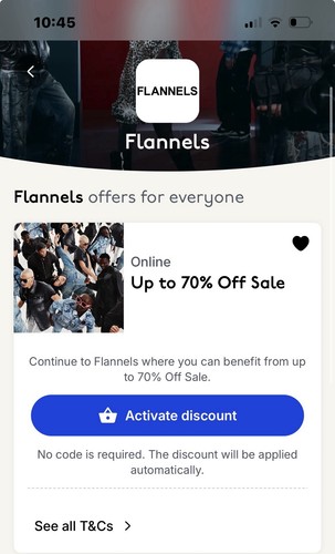 Percent off on - to,
