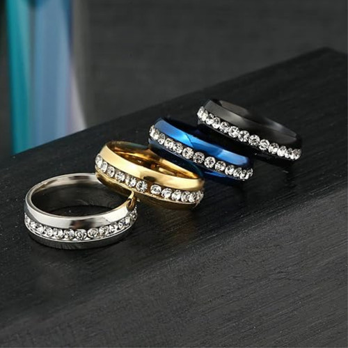 9pcs stainless steel rings - stainless,