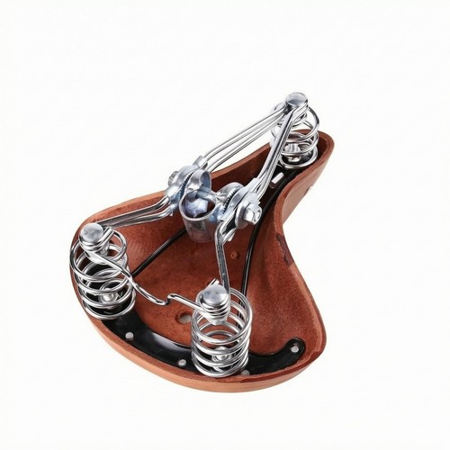 Leather bike saddle - saddle, coil