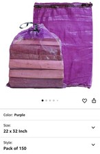 150 Pcs Onion Bags Reusable Mesh Produce Storage Drawstring Firewood Bag 22x30