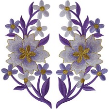 Pair of Flower Patches Iron