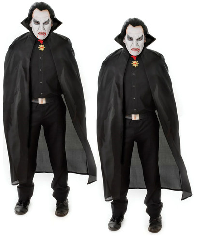 Mens ladies long black cape - mens,
