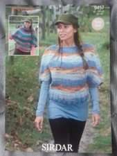 Knitting Pattern - Sirdar Lady's Sweater, Indie, 9457 (200132)