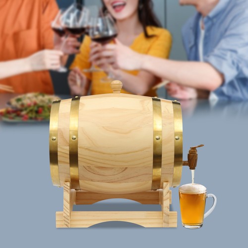 Wood wine barrel with stand - 5l,