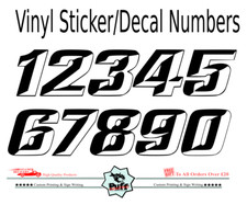 Vinyl Number Stickers 0 -9
