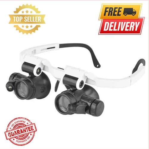 Head mounted magnifying glass - mounted,