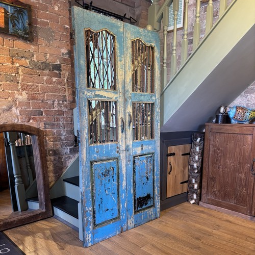 Pair vintage wooden door - vintage,