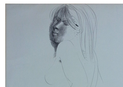 Emilio greco girl drawing - emilio, greco,