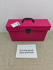 Rapesco 1554 19-Part Expanding Box File Document Organiser, A4+, Hot Pink