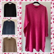 Ladies New Ex Yours  Midi  Jumper Dress  In Four Colours  Size