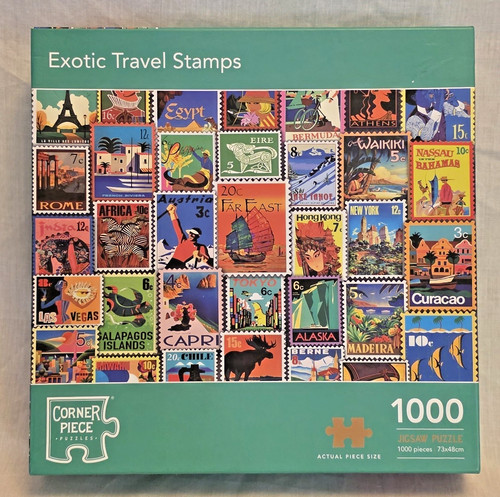 Exotic travel stamps corner - -,