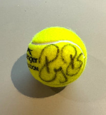 Roger Federer Signed Tennis Ball with Certificate of Authenticity (COA).