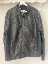 Firetrap Men's Faux Leather Jacket In Great Condition - Size 2xl