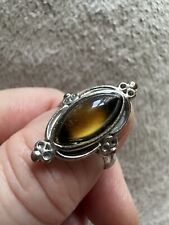 Silver Tone Moon Mood Ring.