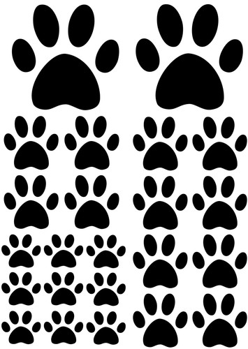 Paw print stickers car - paw,