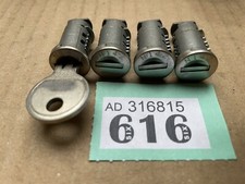 GENUINE  set of 4 THULE USED MATCHING  BARREL LOCKS PLUS KEY Number  N142