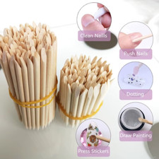 10 Pcs Orange Wood Sticks Nail