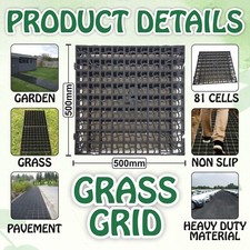 2 x Black Plastic Gravel Grass