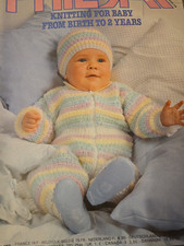 Phildar 103 Knitting PATTERN BOOK Vintage used Baby Clothes DK 4ply