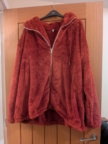 Ladies rust red - faux, fur