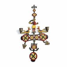 Vintage Bronze Enamel Wall