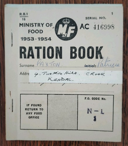 Ministry food ration book - book, _