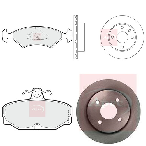 Apec front rear brake discs - front,