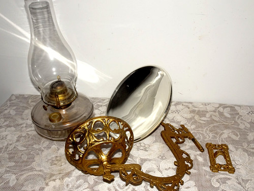 Victorian oil lamp - victorian, 8"