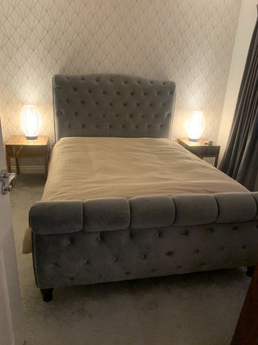 Stylish king size sleigh - , bed