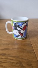 Vintage 1999 Warner Bros Arcopal France Looney Tunes Mug Cup Tweety & Sylvester