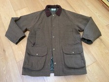 Hoggs Of Fife Green Tweed Wool Coat Jacket Size Large 46 Chest