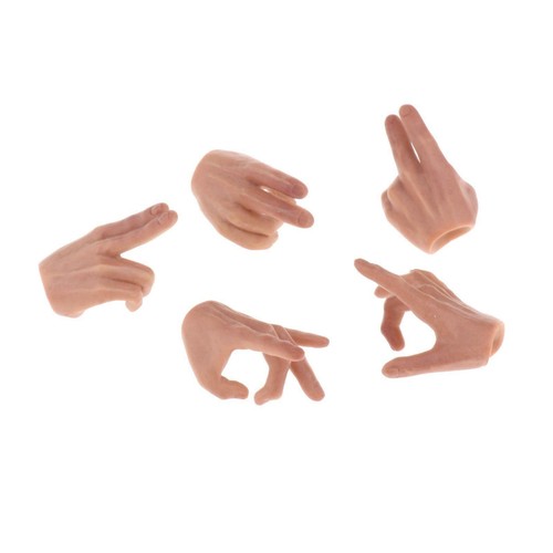 5pcs male hands - 5pcs, 1:6