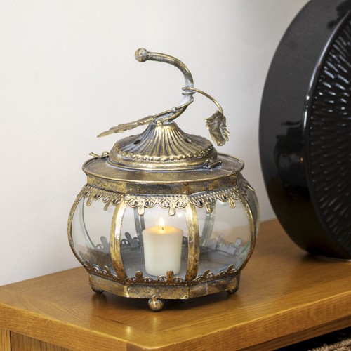 Antique gold pumpkin candle - antique,
