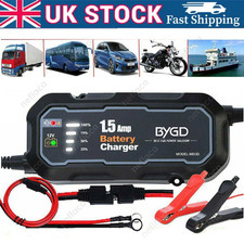 12V SAE Automatic Car Battery Charger Maintainer Trickle Float Repair AGM/GEL