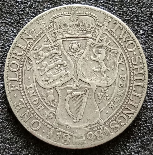 1898 victoria old head florin - 1898,