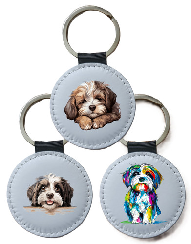 Havanese dog keyring - havanese,