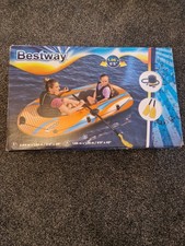 Bestway Kondor Elite 2000 Inflatable Rubber Boat 2 Person with Oars and Pump