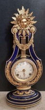 Franklin Mint Antoinette V&A mantle clock 1996 cobalt blue ( No Key )