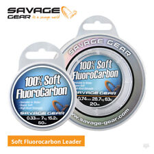 Savage Gear Soft Fluorocarbon Leader - Pike Perch Bass Sea Fishing Line Tackle