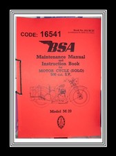 BSA MODELS M20 500cc SV Solo