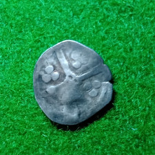 Silver hammered penny (clipped