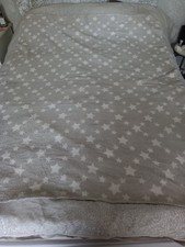 Fleecy Grey Throw Blanket 66 X 47 Inches