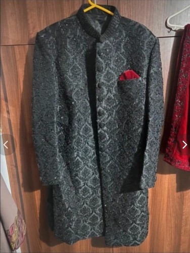 Black men sherwani asian - sherwani, (asian