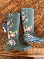 NEW Joules US 5 floral welly