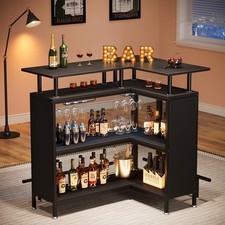 L-Shaped Home Bar Unit, Liquor