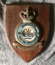 Vintage Original RAF 617 Squadron Dambusters Squadron Badge Wood Plaque Shield