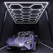 5/8/14 Hexagon LED Lighting Car Detail Garage Workshop Retail Light Honeycomb UK