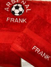 Arsenal Personalised Football Towels - Embroidered Team & Individual Names